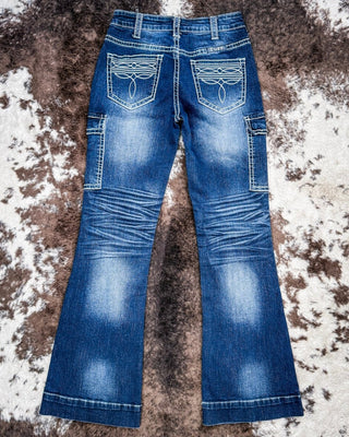 White Boot Stitch Trouser Jeans by Cowgirl Tuff – Apparel from Bronco Western Supply Co.