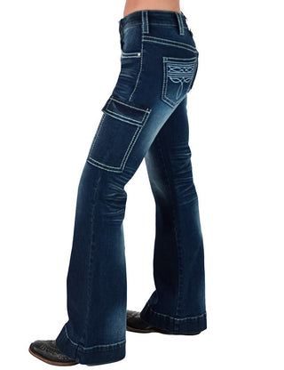 White Boot Stitch Trouser Jeans by Cowgirl Tuff – Apparel from Bronco Western Supply Co.