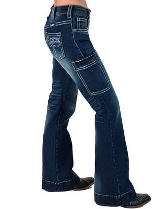 White Boot Stitch Trouser Jeans by Cowgirl Tuff – Apparel from Bronco Western Supply Co.
