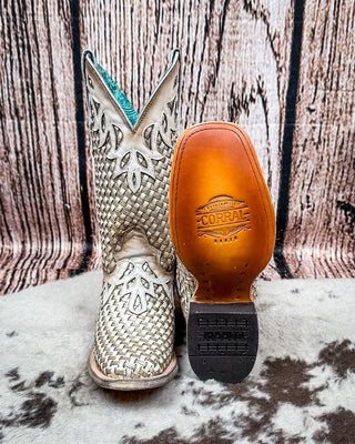 White Canyonette Corral Boots – Women's Boots from Bronco Western Supply Co.