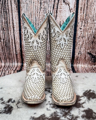 White Canyonette Corral Boots – Women's Boots from Bronco Western Supply Co.