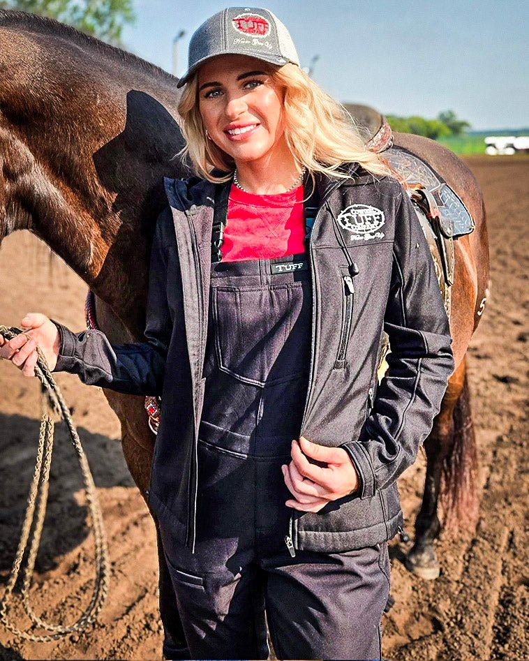 WHPH Work Hard Play Hard Microfiber Jacket in Black by Cowgirl Tuff – Apparel from Bronco Western Supply Co.