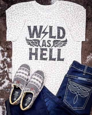 Wild As Hell Graphic Tee - Snow Leopard – Shirts & Tops from Bronco Western Supply Co.
