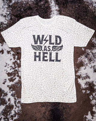 Wild As Hell Graphic Tee - Snow Leopard – Shirts & Tops from Bronco Western Supply Co.