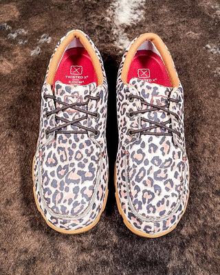 Winny Twisted X Boat Shoe Driving Moc - Leopard – Women's Shoes from Bronco Western Supply Co.