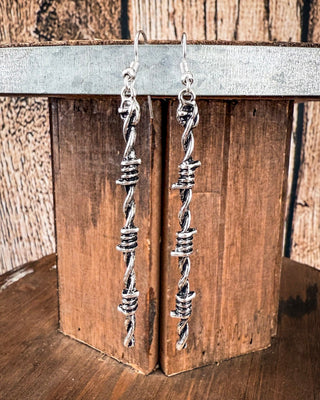 Wire Dangle Fashion Earrings - Silver – Jewelry from Bronco Western Supply Co.