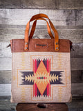 Wrangler Art Print Canvas Tote/Crossbody - Aztec - Purses & Wallets - Wrangler - Bronco Western Supply Co.