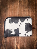 Wrangler Cow Print Card Case - Black - Purses & Wallets - Montana West - Bronco Western Supply Co.