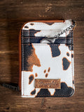 Wrangler Cow Print Card Case - Brown - Purses & Wallets - Wrangler - Bronco Western Supply Co.