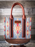 Wrangler Southwestern Print Small Canvas Tote/Crossbody - Brown - Purses & Wallets - Wrangler - Bronco Western Supply Co.