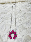 Pink Squash Blossom Chain Necklace Jewelry Bronco Western Supply Co. Bronco Western Supply Co. 