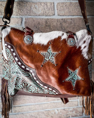 Turquoise Stars Concealed Bag by Myra Bag