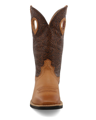 Sienna Twisted X Women's 11" Ruff Stock Boot - Tan and Tooled Brown – Women's Boots from Bronco Western Supply Co.