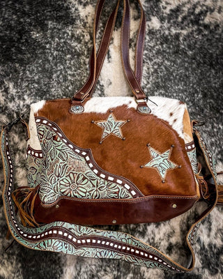 Turquoise Stars Concealed Bag by Myra Bag – Purses & Wallets from Bronco Western Supply Co.